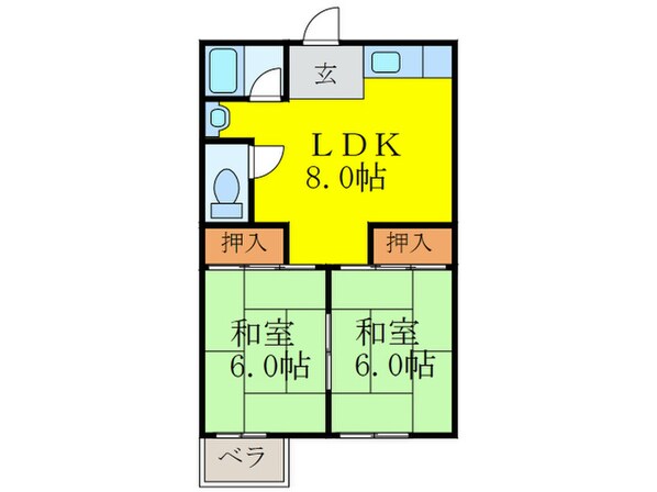 旭第1ﾏﾝｼｮﾝの物件間取画像